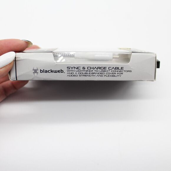 Blackweb Sync and Charge Cable Original PD USB-C connectors Braided Cover 3ft - Picture 4 of 5